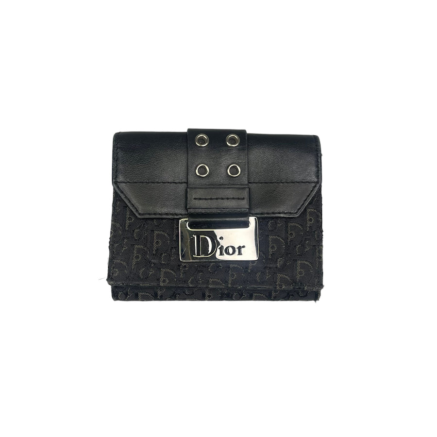 Dior 2003 'Street Chic' Trotter Canvas Wallet in Black | Authentic Designer Money Clip Card Holder for Men & Women | Perfect for Everyday Use, Travel & Gift Giving