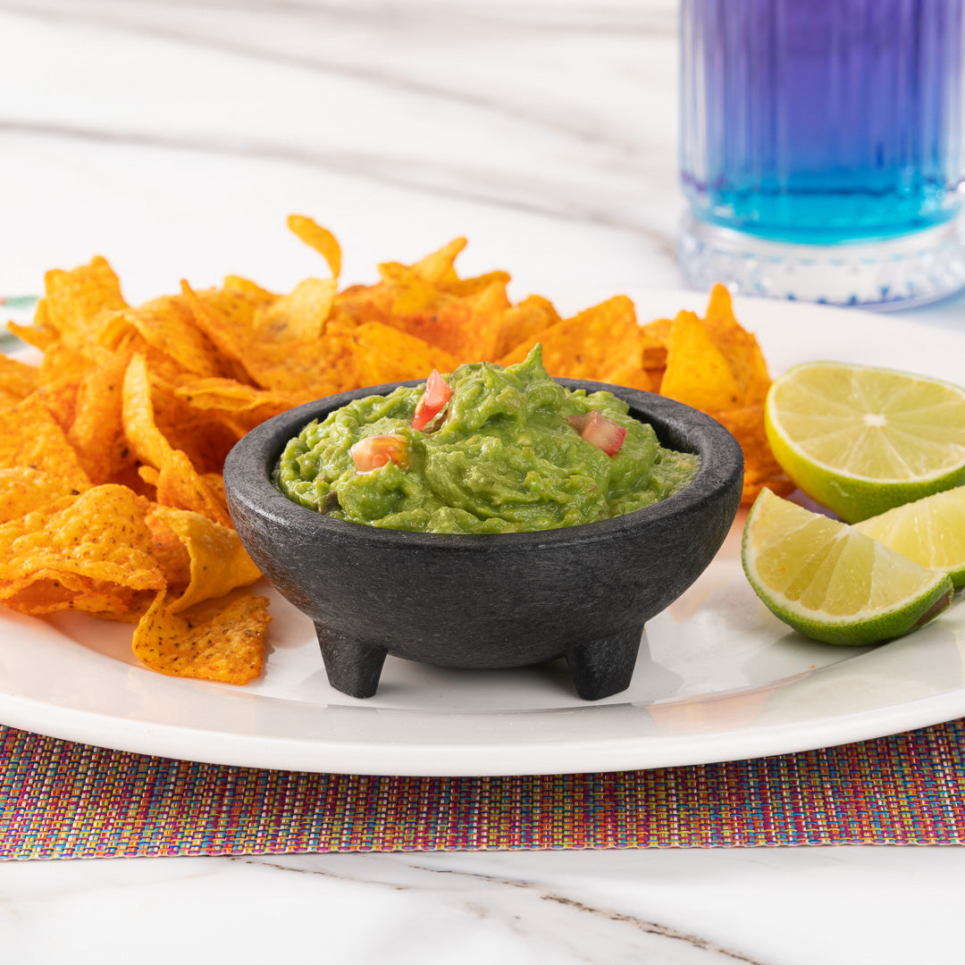 4 oz Black Thermal Plastic Molcajete Bowl - 4