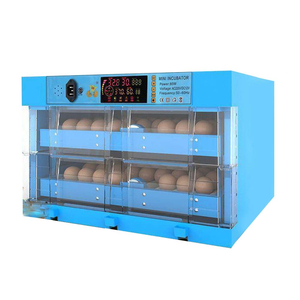 128 Egg Incubator Automatic Poultry Hatcher Machine with Digital Temperature Control & LED Candler - Perfect for Hatching Chickens, Ducks, and Birds (Home Farm, Backyard Poultry Breeding, Classroom Education)