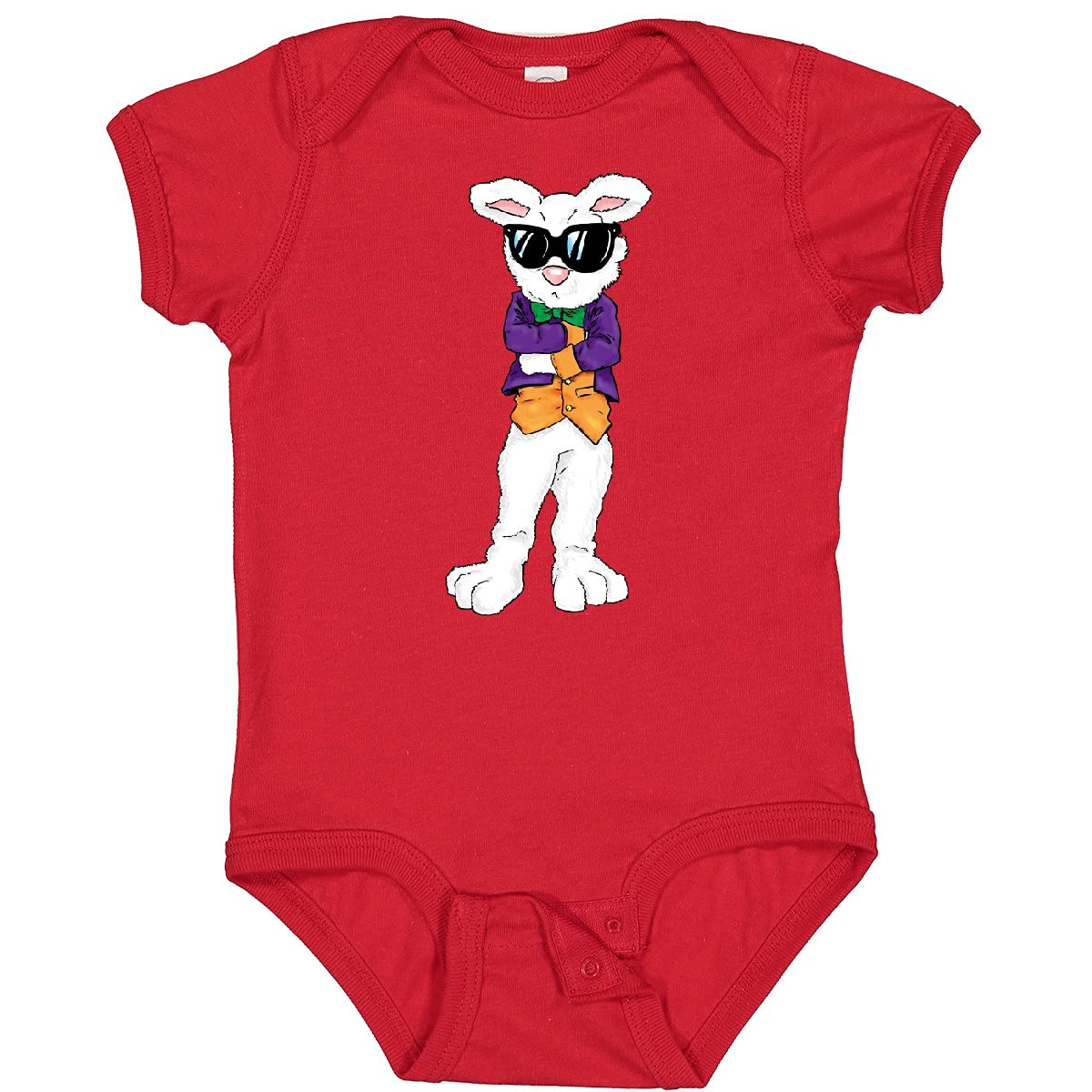 Easter Bunny Boss Baby Bodysuit with Sunglasses & Jacket - Cute Easter Outfit for Infants & Toddlers - Perfect for Easter Photos, Egg Hunts & Spring Celebrations