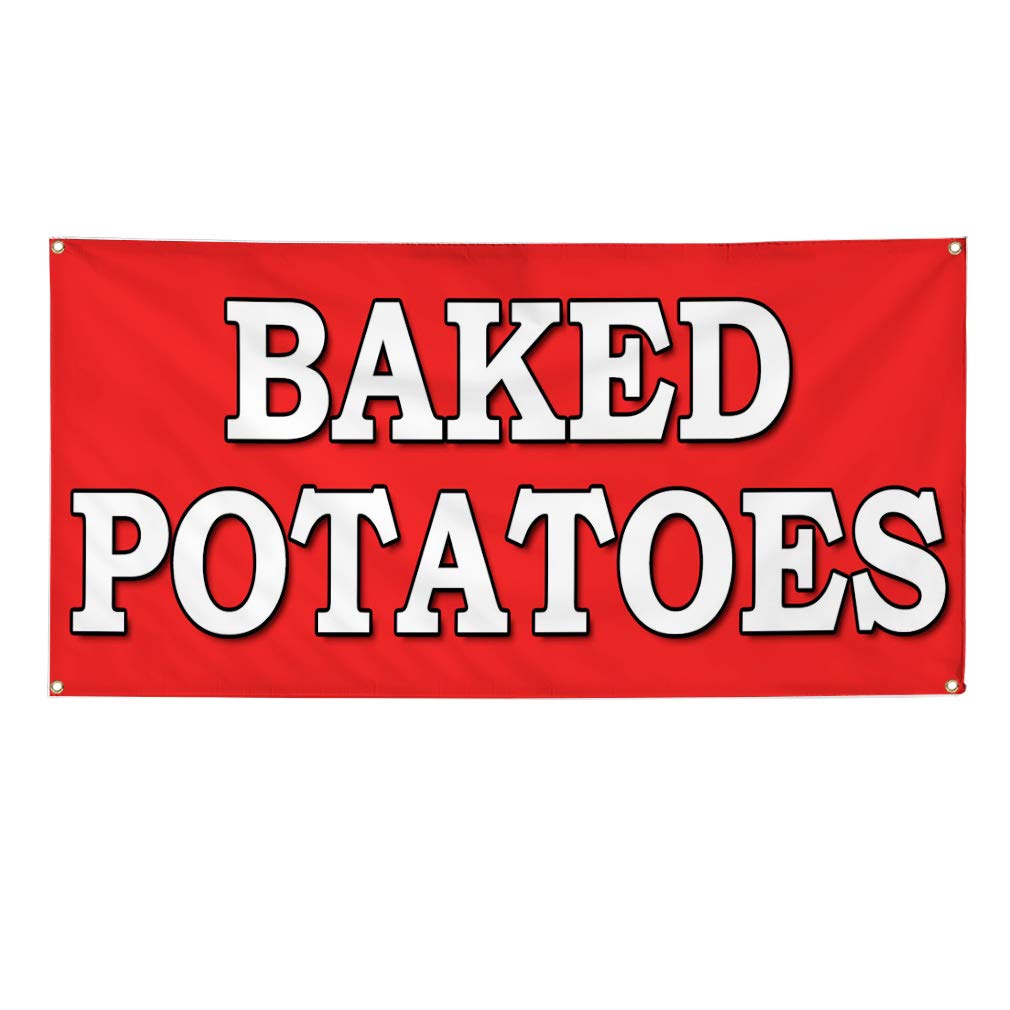 Vinyl Banner - 60x144 Inches, Weatherproof & Durable with 10 Grommets for Outdoor Use - Ideal for Restaurants, Food Trucks, Fairs, and Industrial Yard Signs (Multiple Sizes Available) - Perfect for Advertising, Events, and Business Promotions