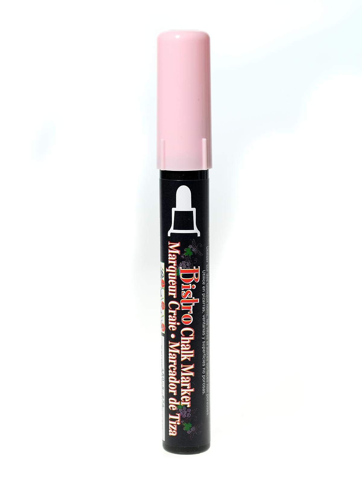 Marvy Uchida Bistro Chalk Markers - 6 Pack Broad Tip Blush Pink Chalkboard Markers for Restaurants, Cafes, Signs & DIY Crafts