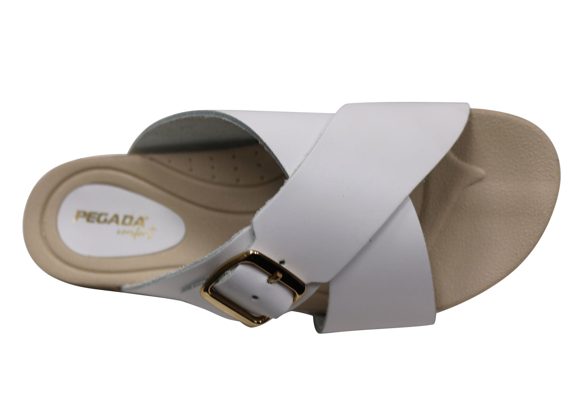 Gianna Women's Comfort Leather Slide Sandals - Handmade in Brazil - Perfect for Beach, Pool, and Casual Summer Wear