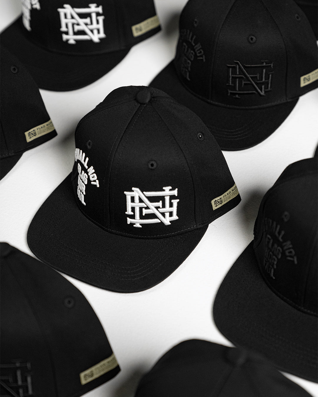 Embroidered Anthem Hat - White & Black | Adjustable Baseball Cap for Men & Women | Perfect for Sports, Outdoor Activities & Casual Wear