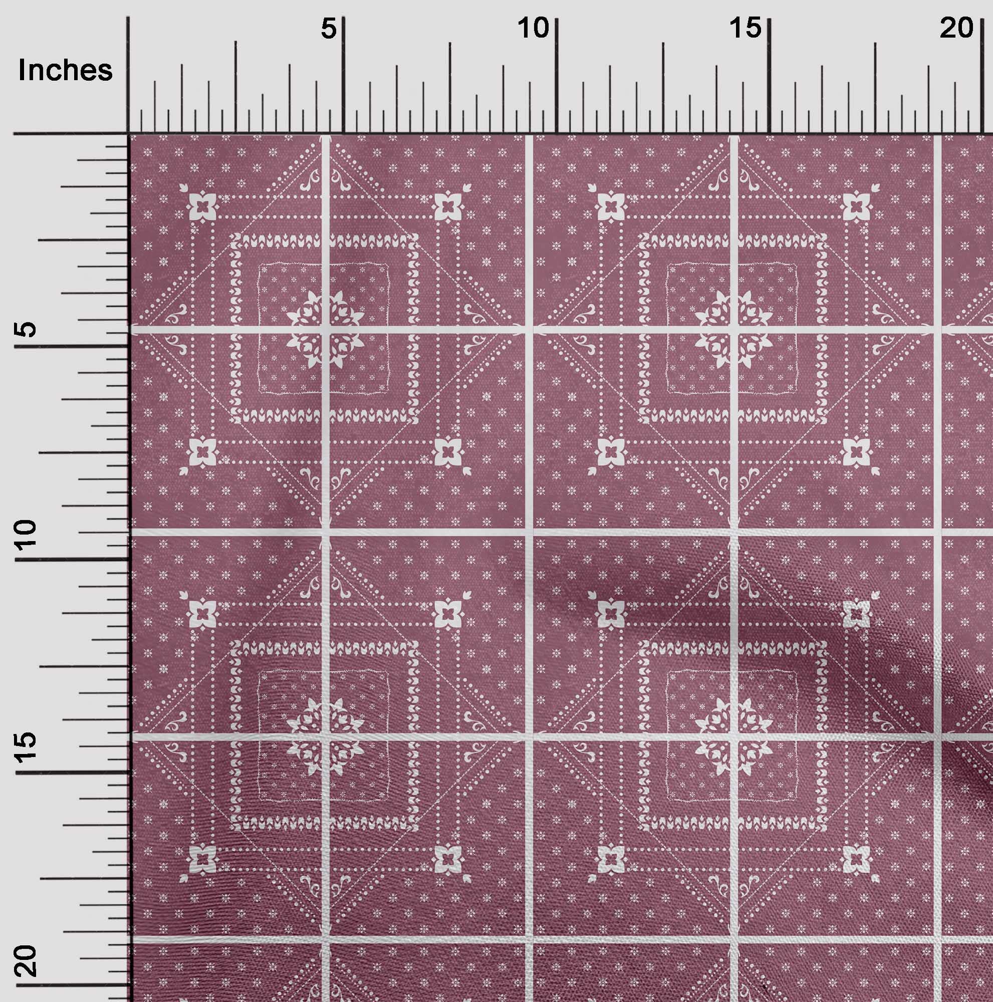 oneOone Viscose Chiffon Pink Fabric - 42 Inch Wide Asian Diamond Print Dress Material by The Yard | Perfect for DIY Dresses, Scarves & Home Decor