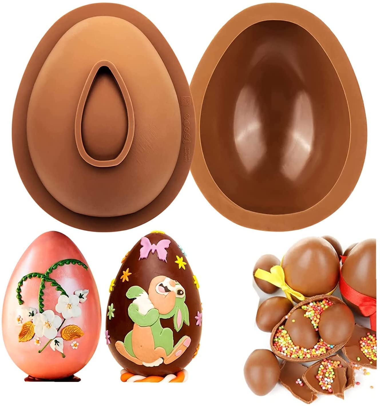 Easter Egg Silicone Molds - Large 7.1