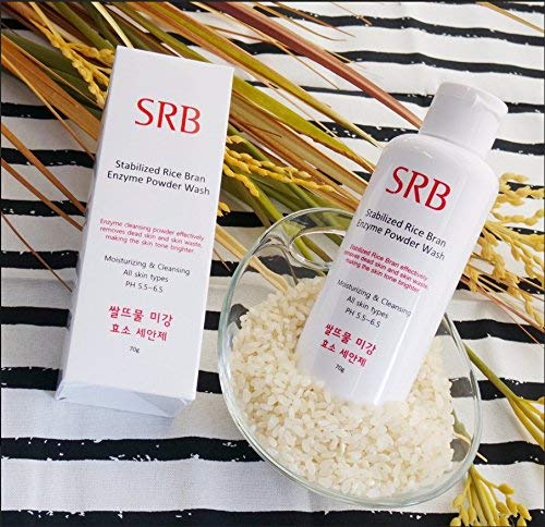 Korean Rice Bran Enzyme Powder Face Wash & Scrub - Deep Cleansing, Exfoliating & Brightening Treatment for Glowing Skin | Gentle Daily Cleanser for All Skin Types | Perfect for Morning & Night Skincare Routine
