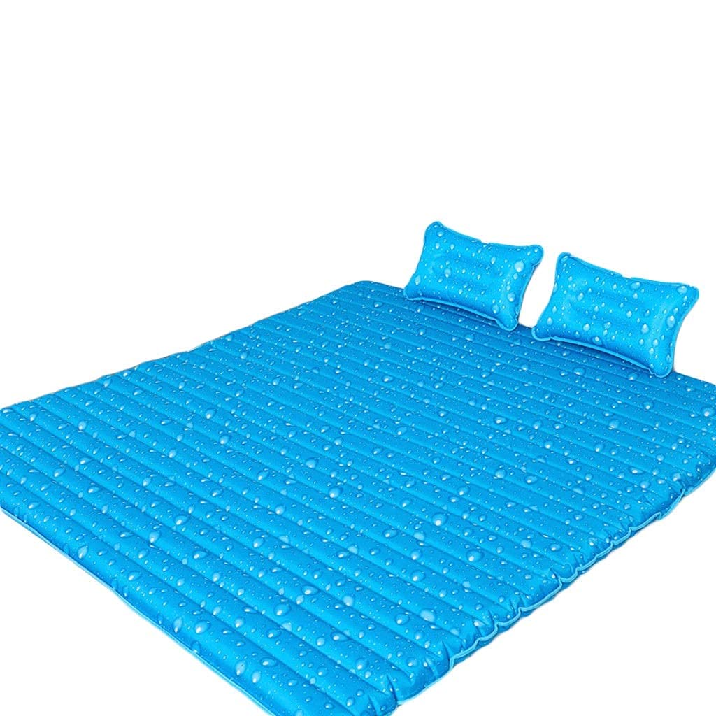 Cooling Water Injection Ice Pad - Inflatable Summer Water Mattress for Home & Dormitory (220x180cm, Blue) - Perfect for Hot Weather, Outdoor Camping & Bed Cooling Relief