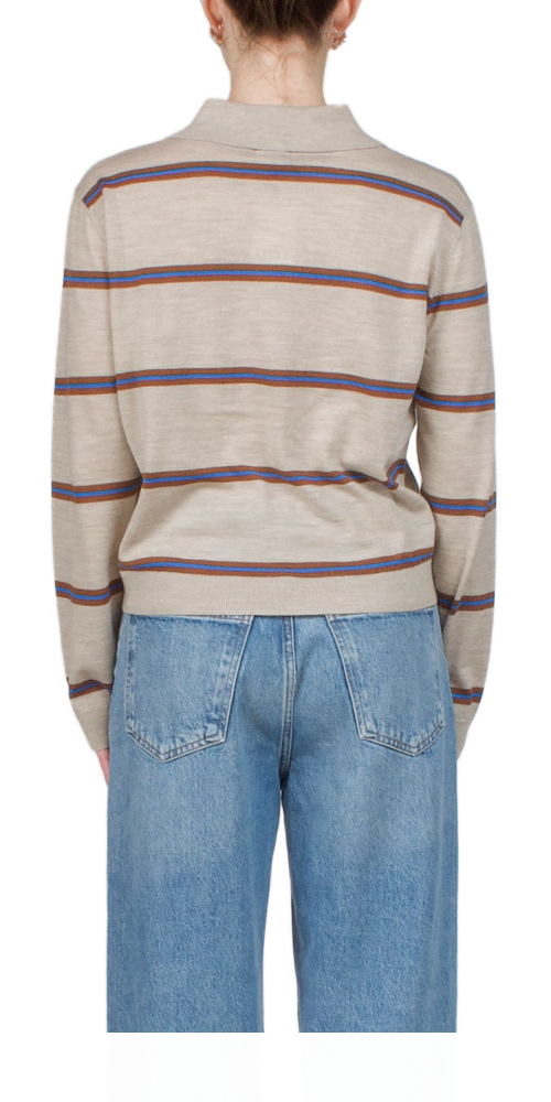 James Stripe Polo Shirt for Men - Classic Cotton Knit Casual Wear - Perfect for Office, Golf & Summer Outfits
