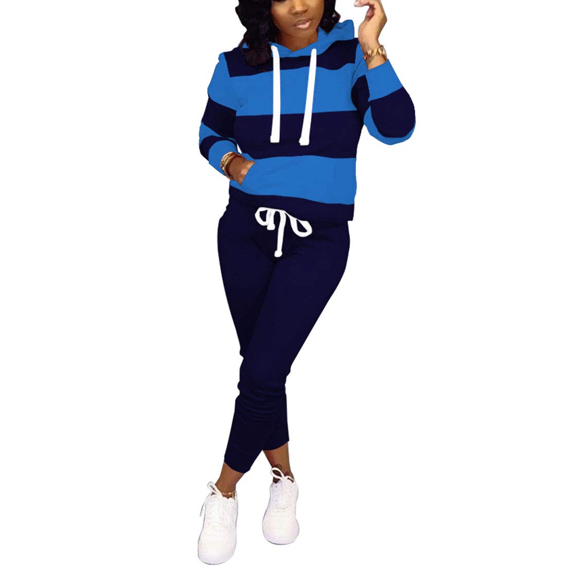 Stylish Nimsruc Women's Two-Piece Jogging Suits - Comfortable Casual Outfits for Running, Gym, Lounge & Everyday Wear