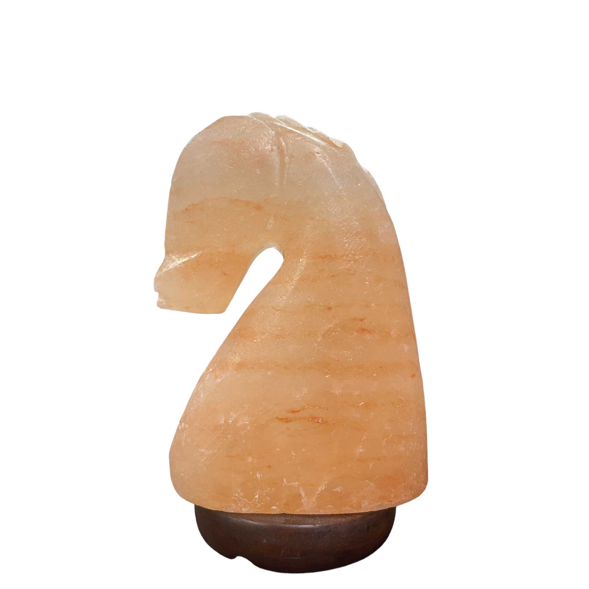 12V 12W Himalayan Pink Salt Lamp - Hand Carved Knight Rock Crystal Night Light with On/Off Switch for Bedroom, Yoga Room, Meditation Space & Home Decor