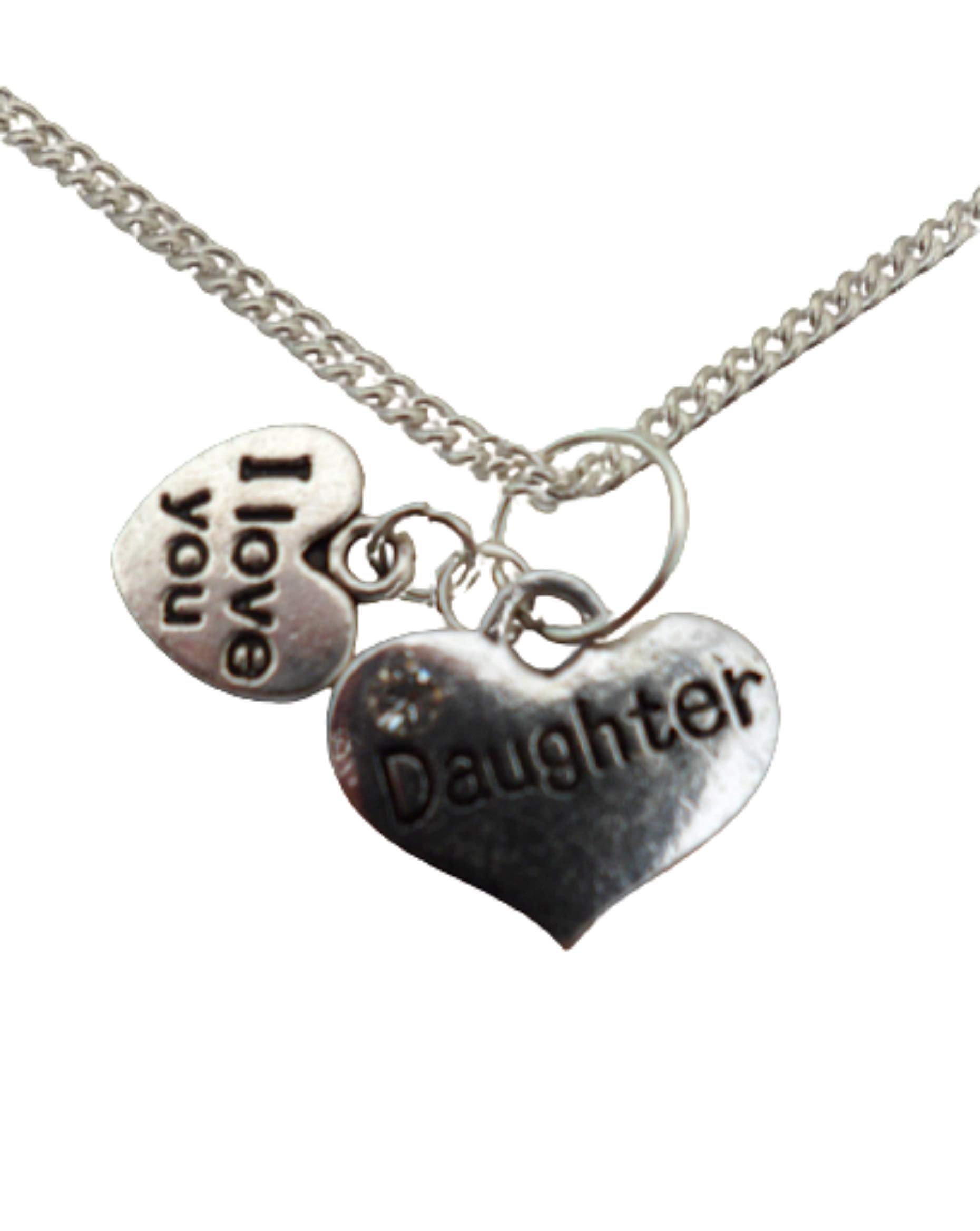 Sterling Silver Plated Necklace with Heart Gem Pendant - Perfect Gift for Daughter, Mother, Wife | Valentine's Day, Birthday, Anniversary Jewelry
