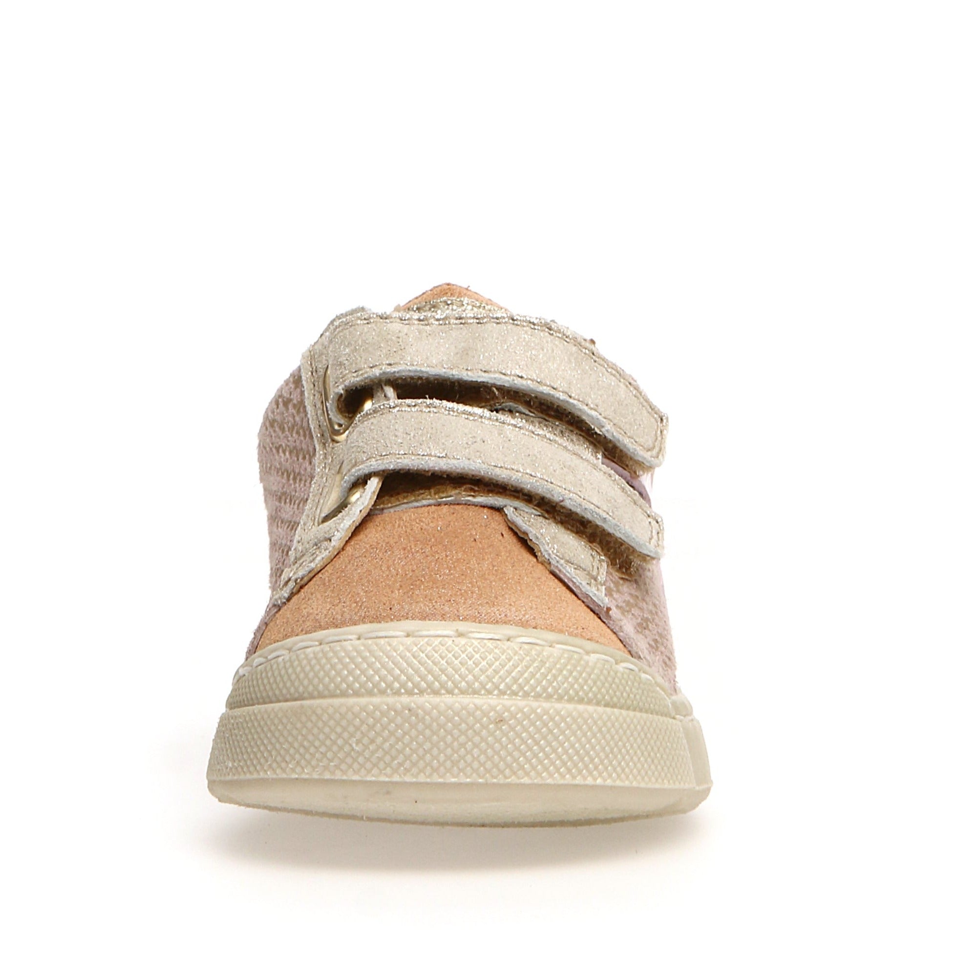 Naturino Girls Clarendon VL Sneakers - Light Pink, Taupe & Platinum Colors | Comfortable & Stylish Kids Shoes for School, Play & Everyday Wear
