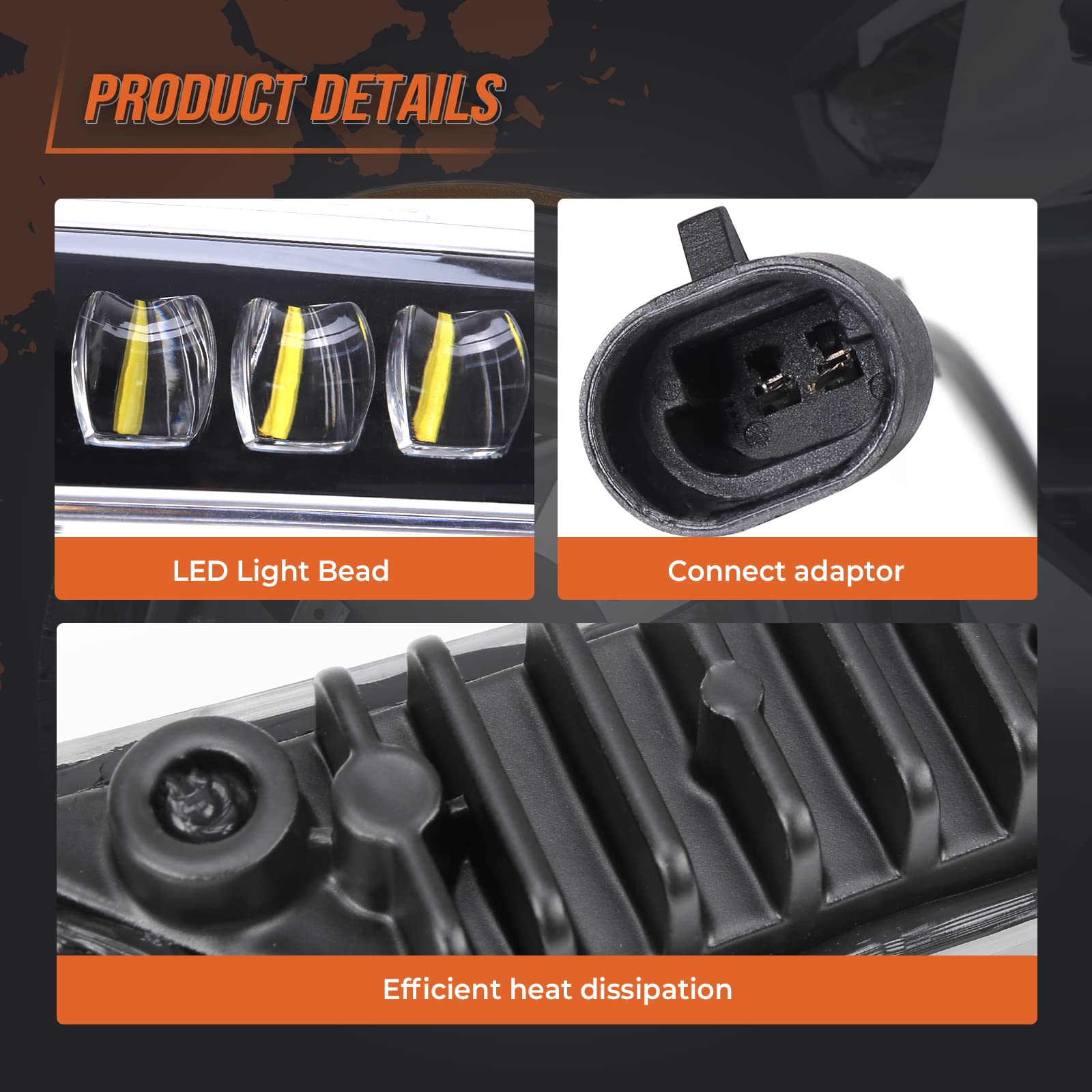 KEMIMOTO LED Front Bumper Light Bar for Can-Am Ryker 600 900 Sport & Rally (2019-2023) - Black Daytime Running Light Kit | Off-Road Lighting Accessories for Adventure & Night Riding