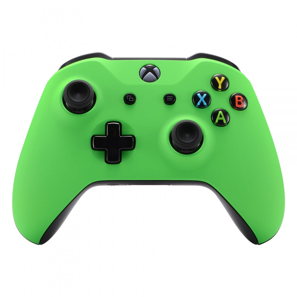 eXtremeRate Soft Touch Green Replacement Shell for Xbox One X & One S Controller - Custom Housing Cover with Enhanced Grip for Gaming Comfort - Perfect for Long Gaming Sessions & Competitive Play