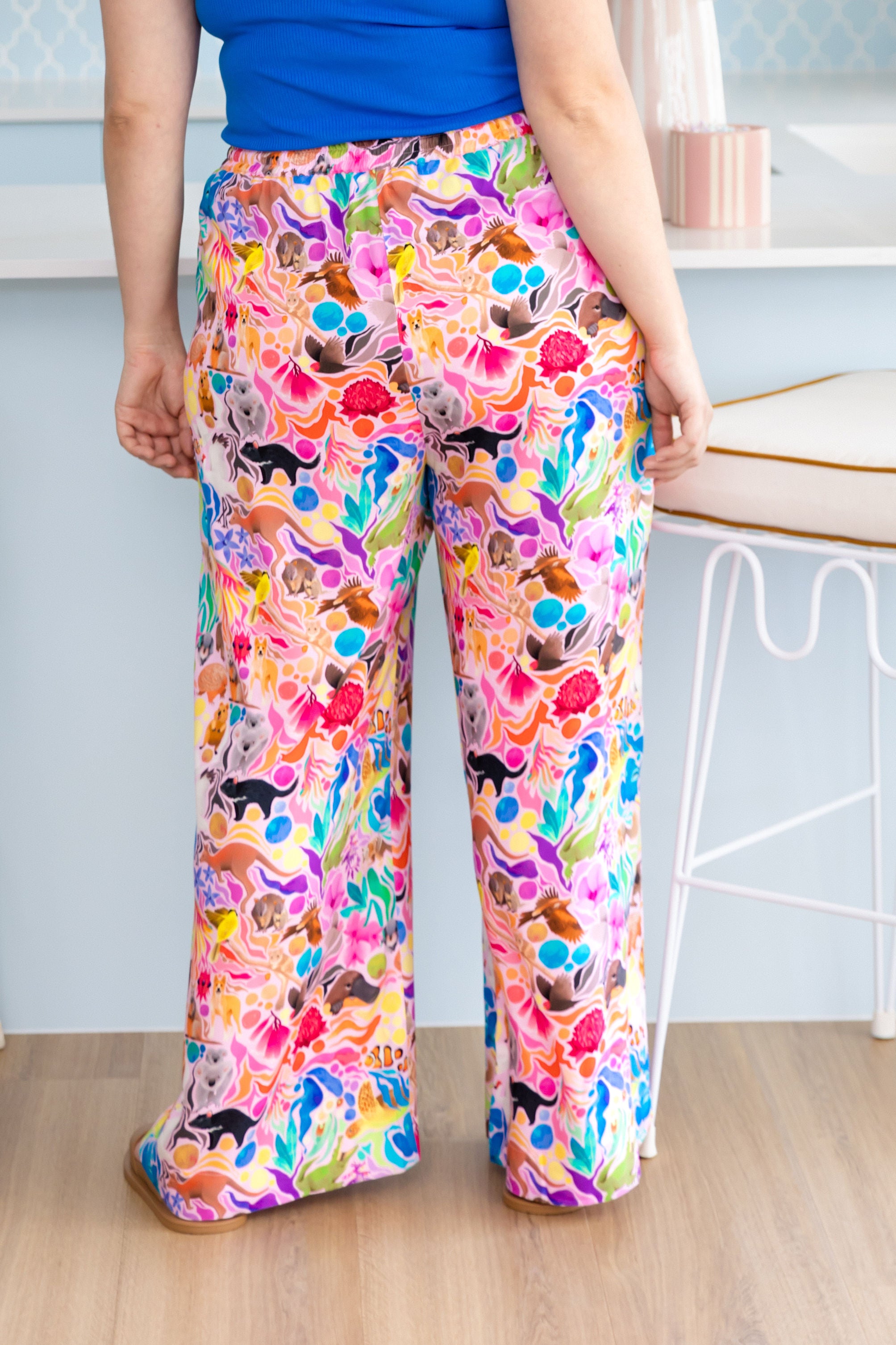 Kasey Rainbow Gina Pants - Women's High Waisted Flare Jeans in Aussie Lilac | Perfect for Casual Wear, Date Nights & Boho Outfits