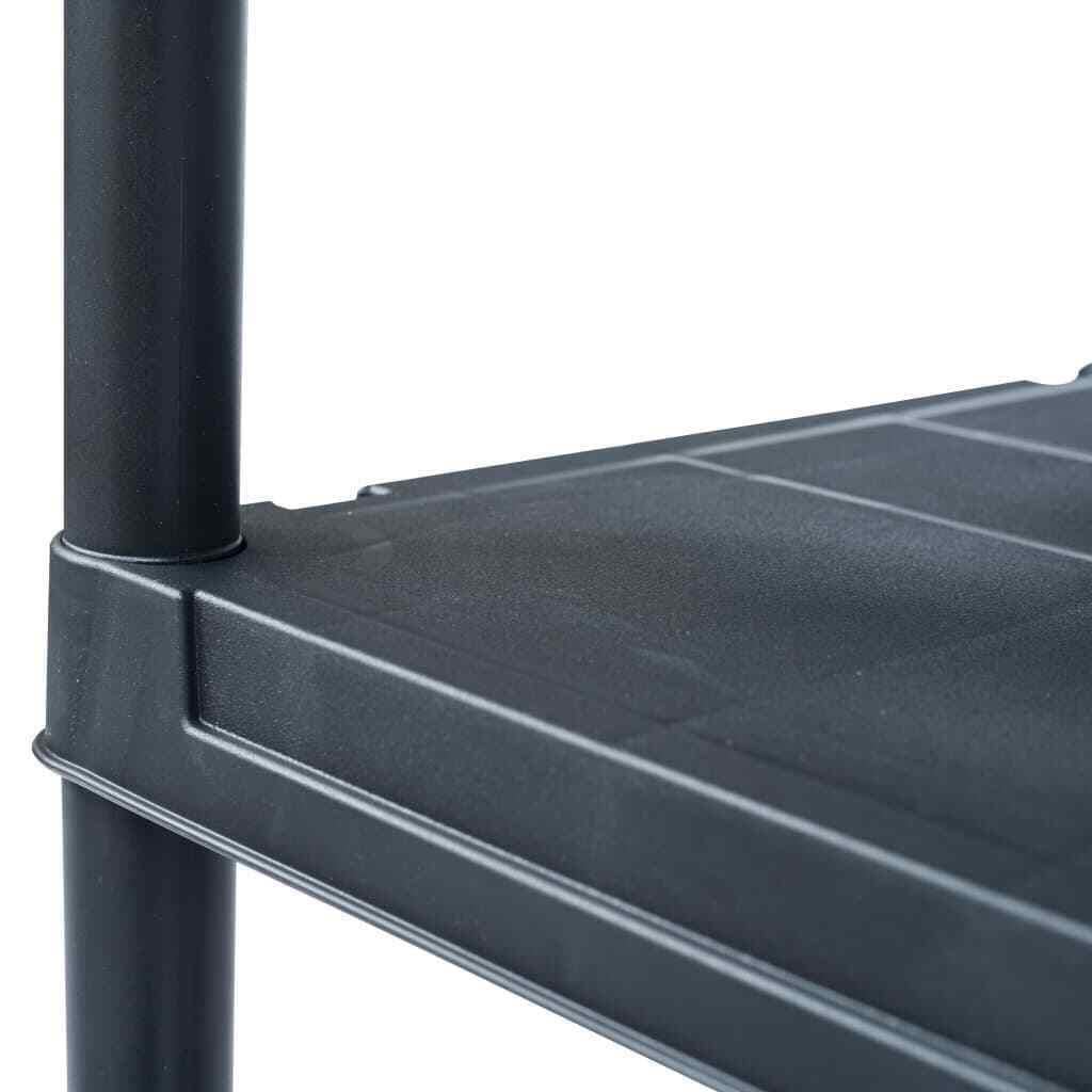 Heavy Duty Plastic Storage Shelf Rack - 220.5lb Capacity, 54.3