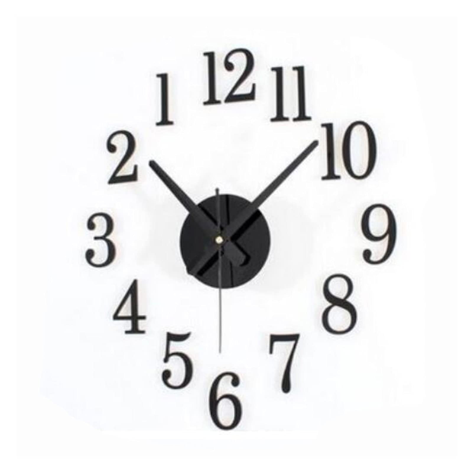 Retro DIY Digital Wall Clock - Creative Backflow Clock with Reverse Time Display (Black) - Perfect for Home, Office & Vintage Decor