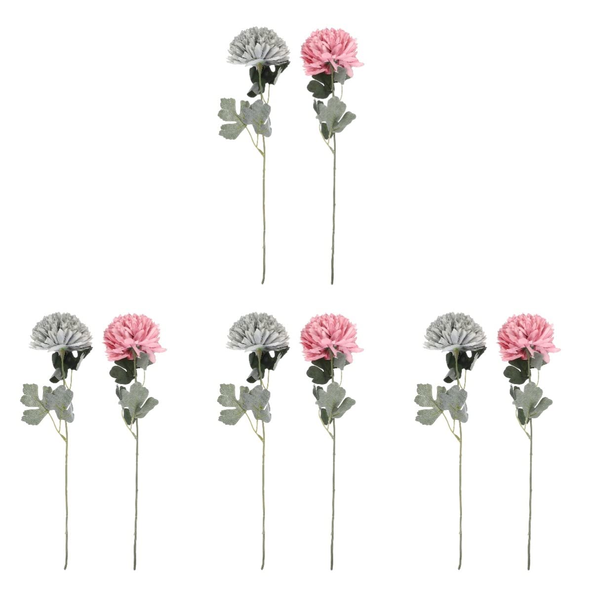 Bestoyard 4pcs Artificial Hydrangea & Chrysanthemum Silk Flower Bouquet - Realistic Fake Flowers for Home Decor, Wedding Centerpieces, and Table Arrangements