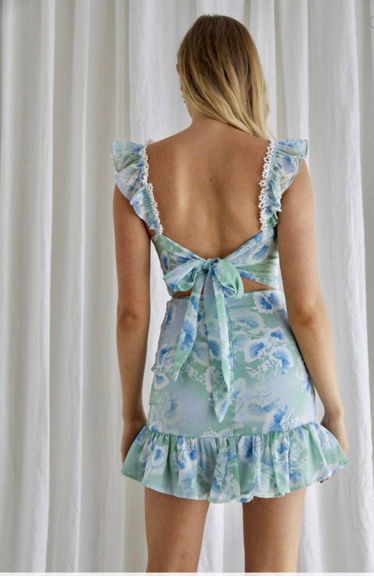 Shelly Dress - Women's Floral Summer Dress, Casual Short Sleeve A-Line Dress for Beach, Vacation, and Everyday Wear