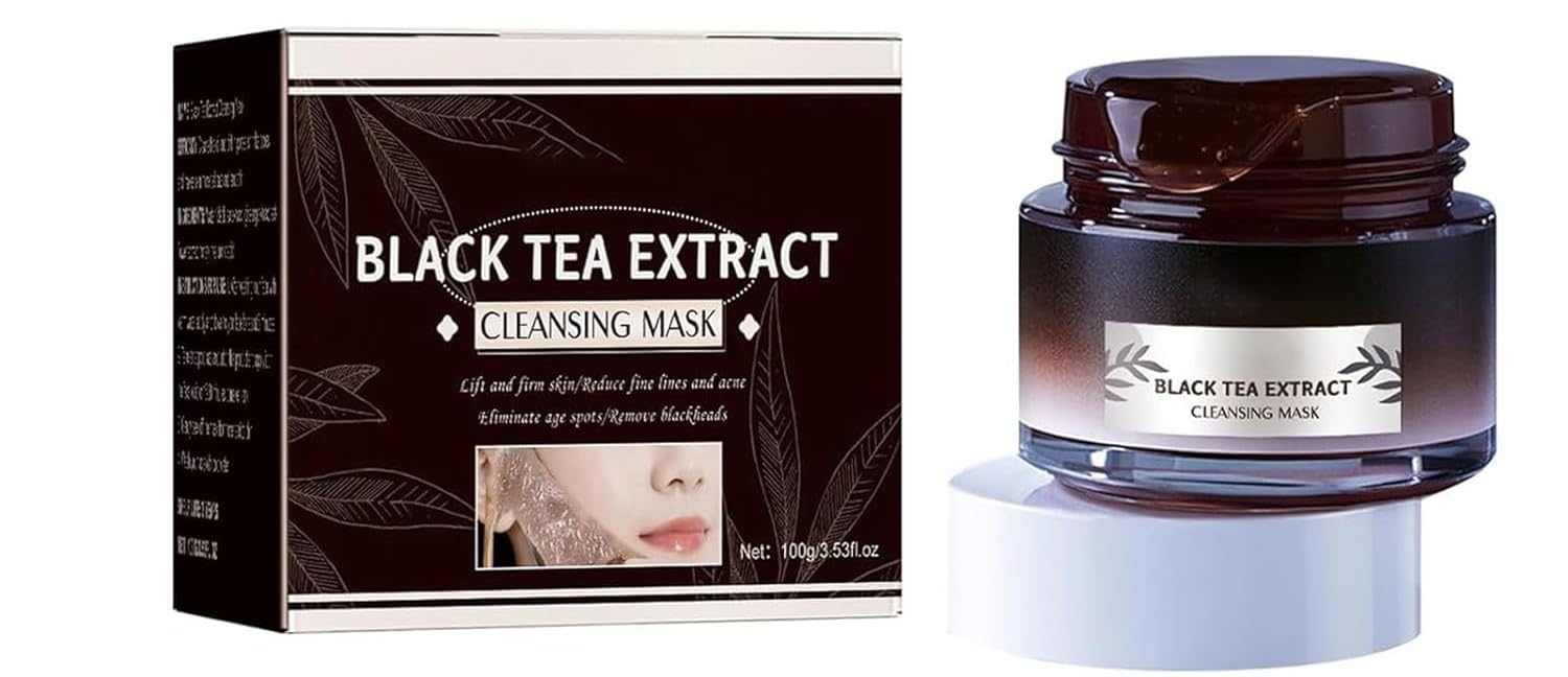 GeRRiT Blackhead Remover Peel Off Mask with Black Tea - Deep Cleansing Pore Treatment for Blackhead Removal, Pore Minimizer & Skin Firming - Perfect for Spa Day & At-Home Facial Care