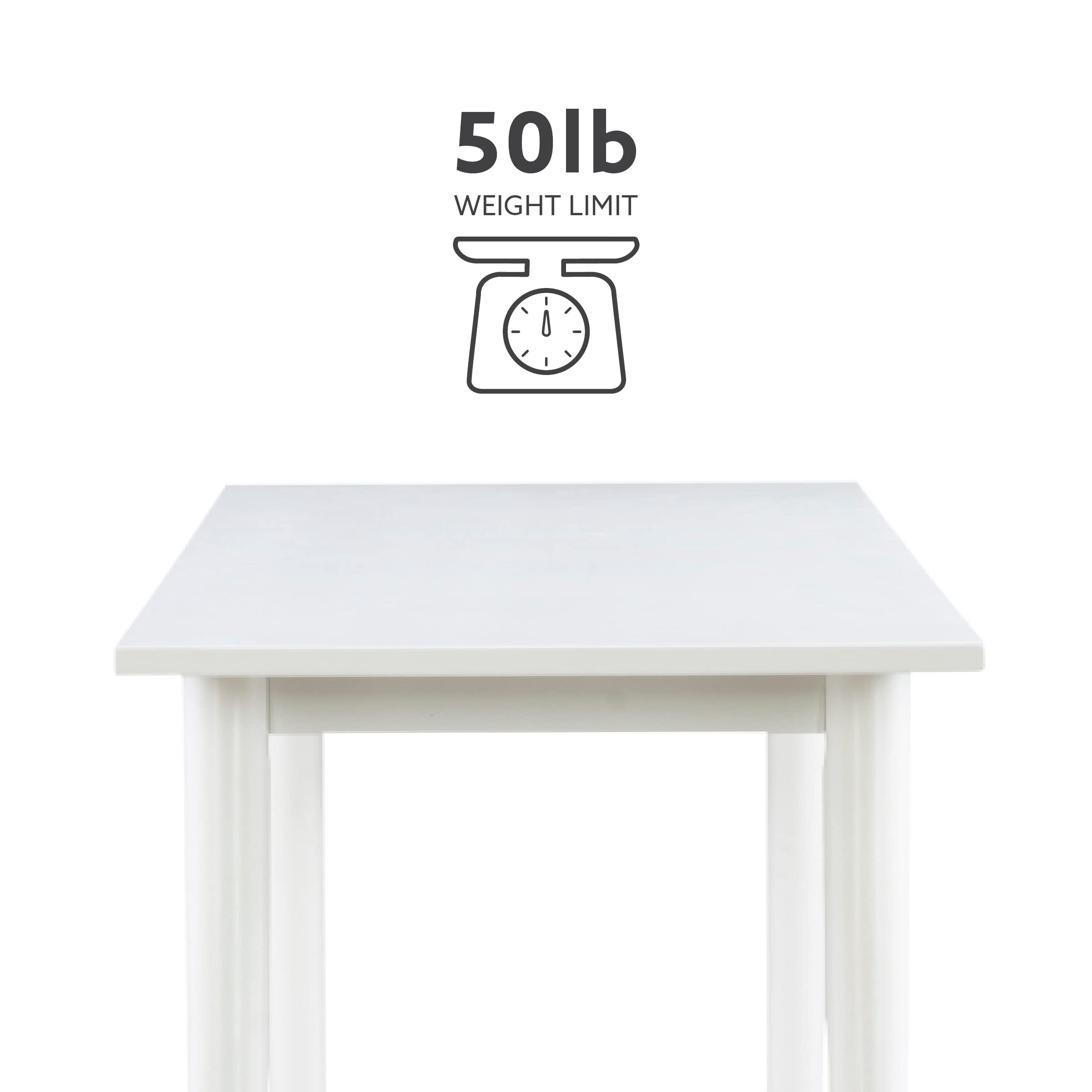 Linon White Mid Century Modern Console Table - Melissa Design for Entryway, Living Room & Hallway Decor