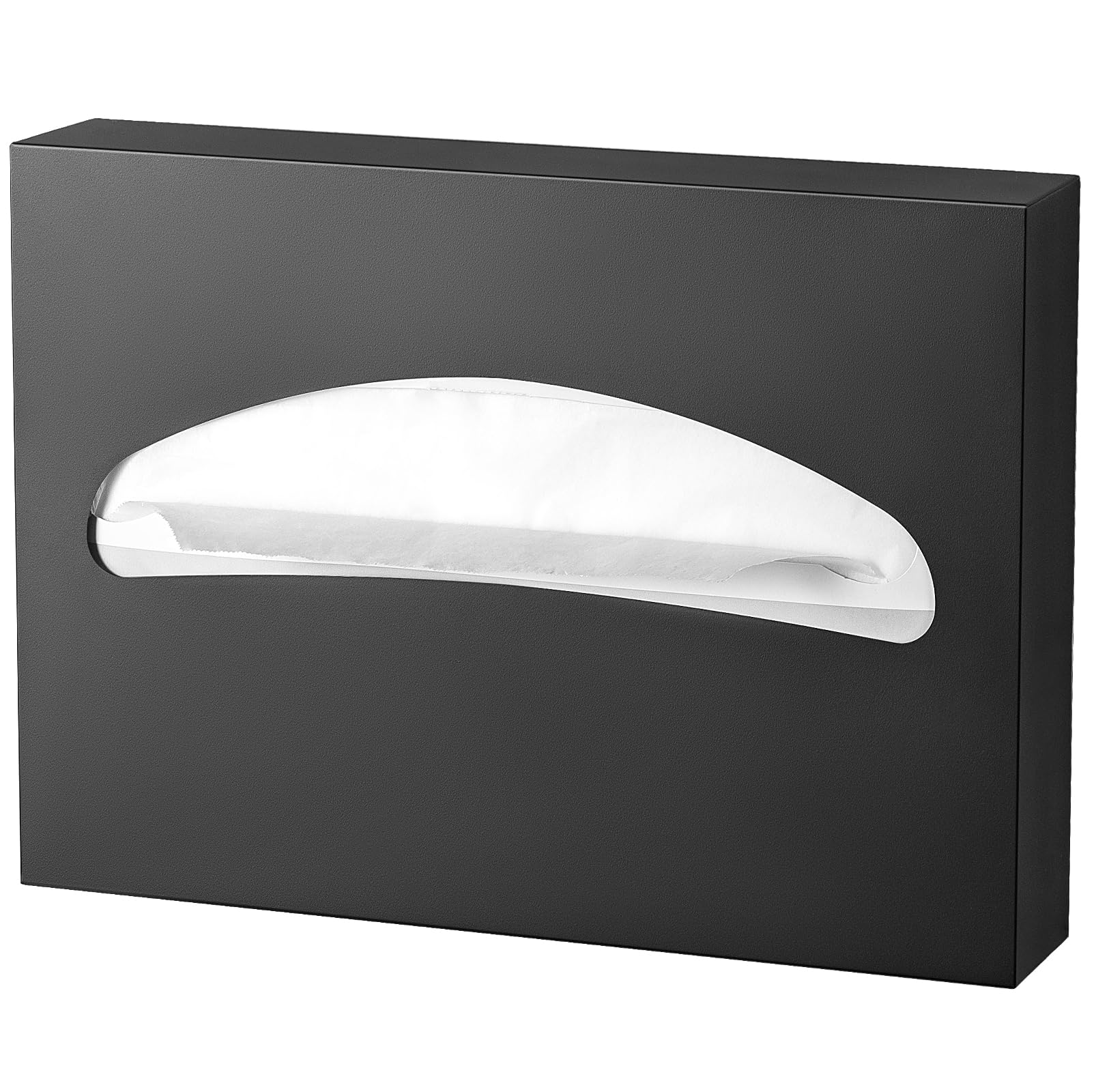 Stainless Steel Wall Mounted Toilet Seat Cover Dispenser - Matte Black Finish | Hygienic Bathroom Accessory for Home, Office & Public Restrooms