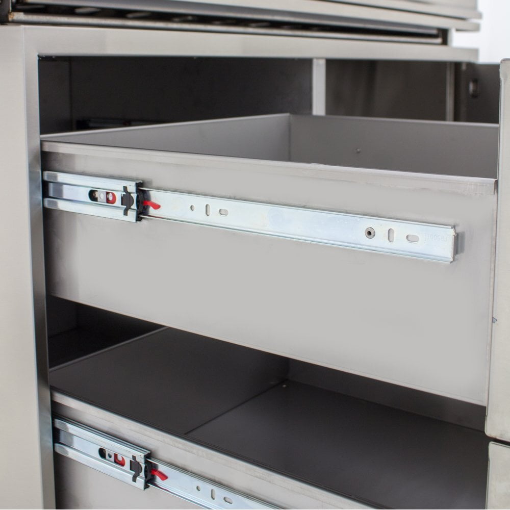 Blaze BLZ4PROCART 44-Inch 4-Burner Professional Outdoor Gas Grill Cart for Backyard BBQ, Patio & Tailgating - Stainless Steel Construction