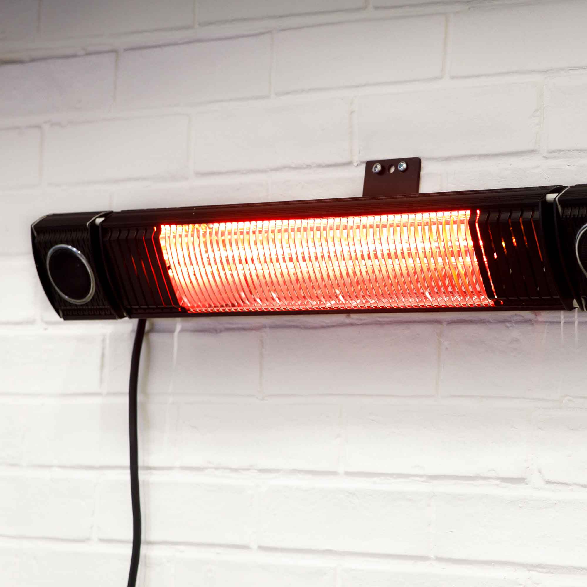 2000W Infrared Outdoor Patio Heater with Wireless Bluetooth Speakers - IPX5 Waterproof, Black (DG125) - Perfect for Backyard, Deck, Garden & Outdoor Dining Areas
