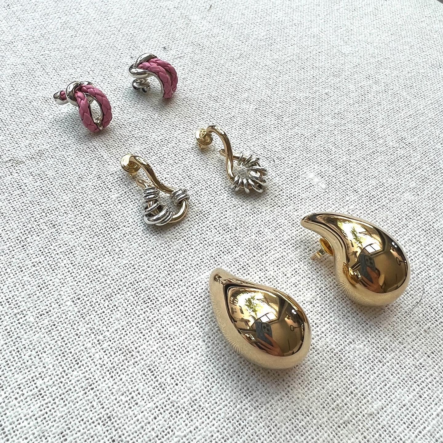Elegant Silver Nappa Leather Earrings with Ribbon Design - Perfect for Parties, Weddings & Everyday Wear