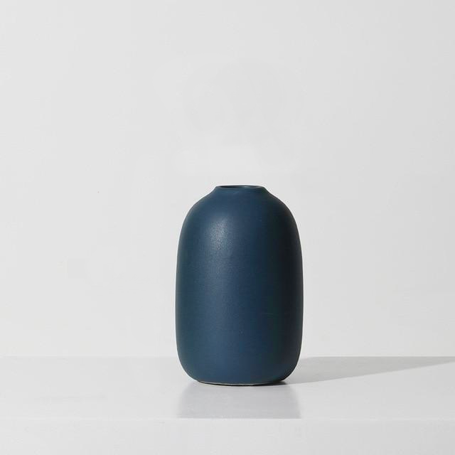 Elegant Contrasted Ceramic Vases for Home Decor - Handcrafted Modern Flower Vases for Living Room, Dining Table & Wedding Centerpieces