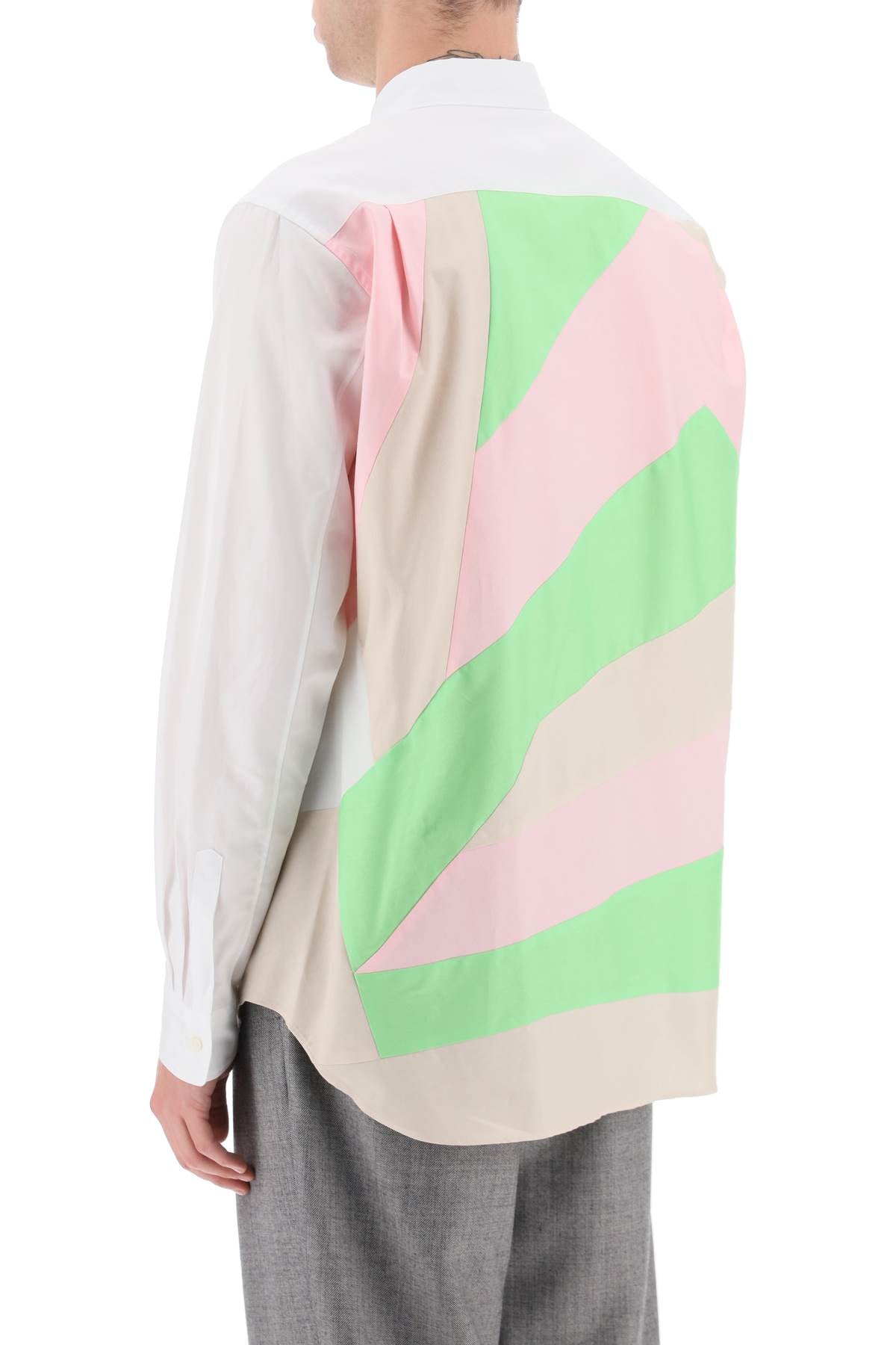 Comme des Garcons Homme Plus Patchwork Shirt for Men - Stylish Designer Casual Wear for Parties & Street Fashion