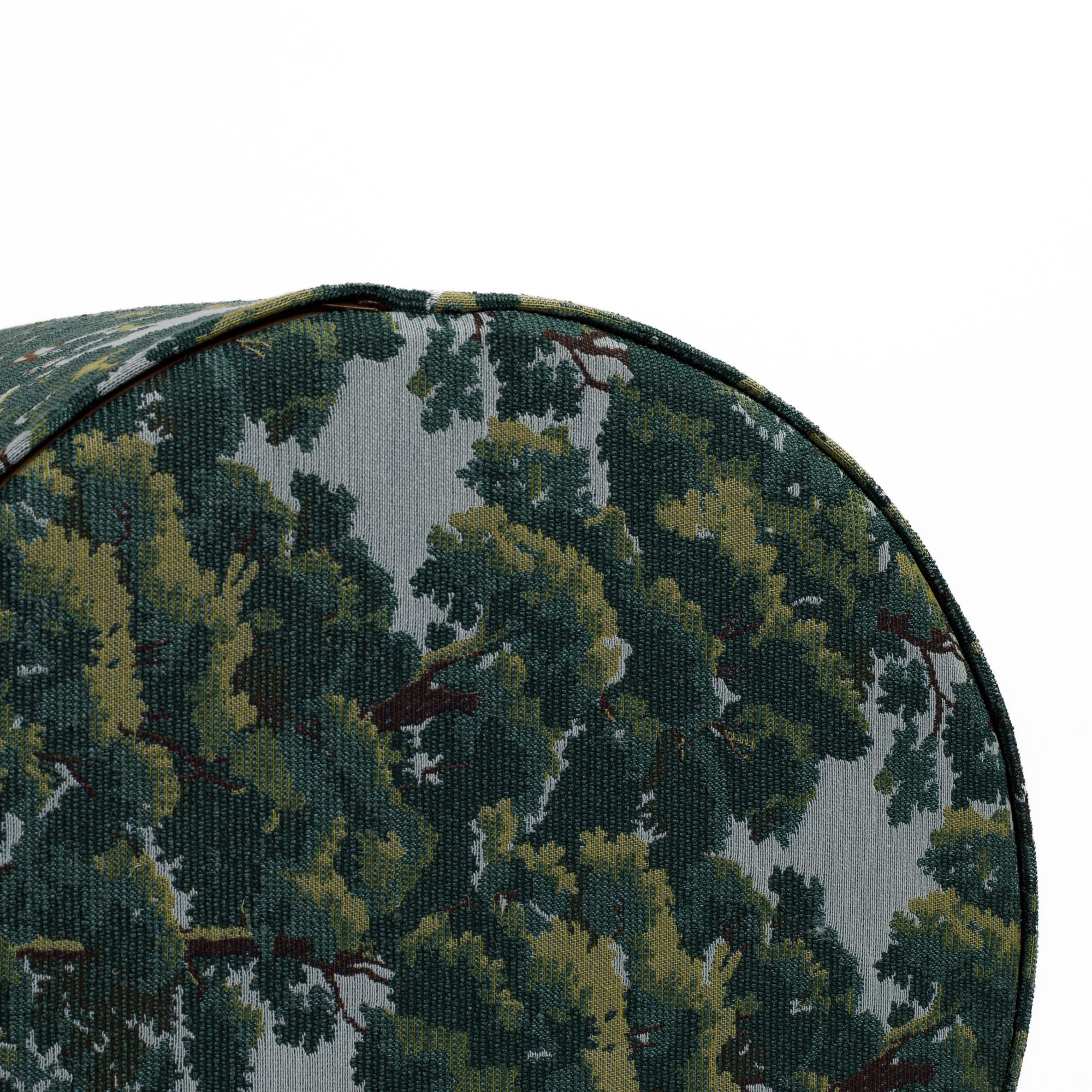 Elora 18x16 Inch Round Storage Ottoman with Tufted Top - Forest Green Velvet Footrest Pouf for Living Room, Bedroom & Nursery