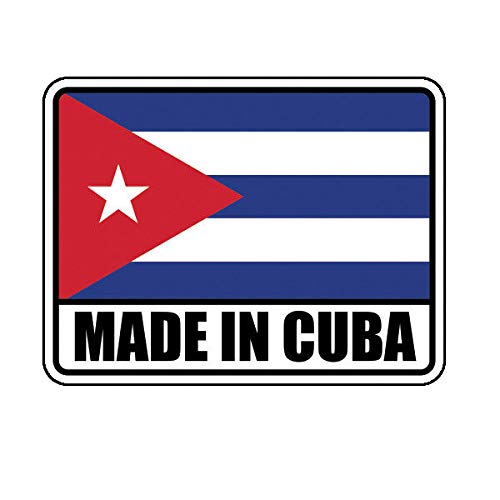 EW Designs Made in Cuba Vinyl Decal - Cuban CU Bumper Sticker for Cars & Trucks (5 Inch) - Perfect for Car Windows, Laptops, Water Bottles & DIY Projects