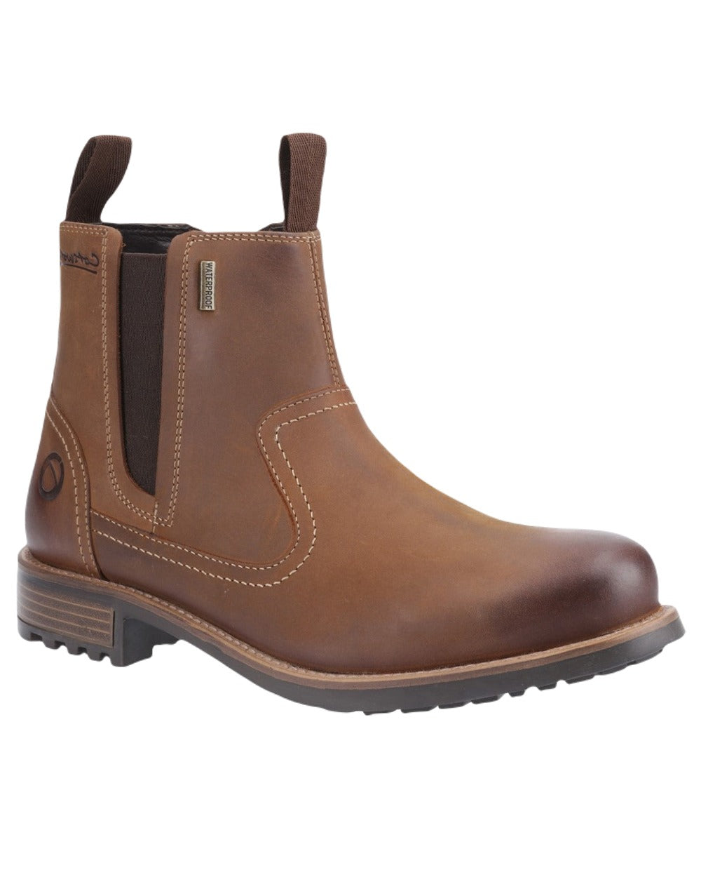 Cotswold Worcester Chelsea Boots for Men - Waterproof Leather Ankle Boots with Elastic Sides - Stylish & Comfortable for Casual Wear, Work, and Outdoor Activities