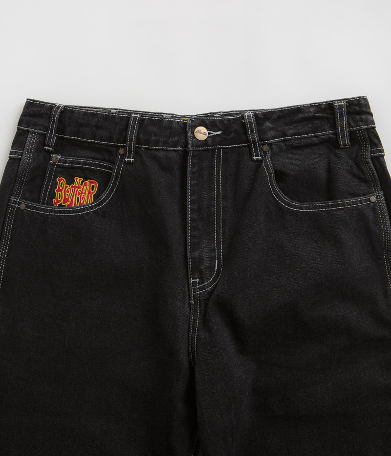 Butter Goods Tour Jeans - Flat Black Denim Pants for Men | Casual Streetwear & Travel Outfits
