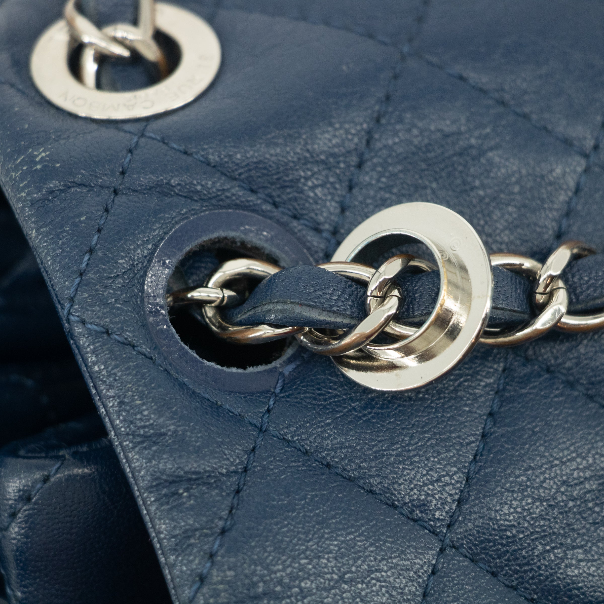 Chanel Navy Blue Matelasse Caviar Leather Backpack for Women #1302 - Luxury Designer Handbag for Travel, Work & Everyday Use