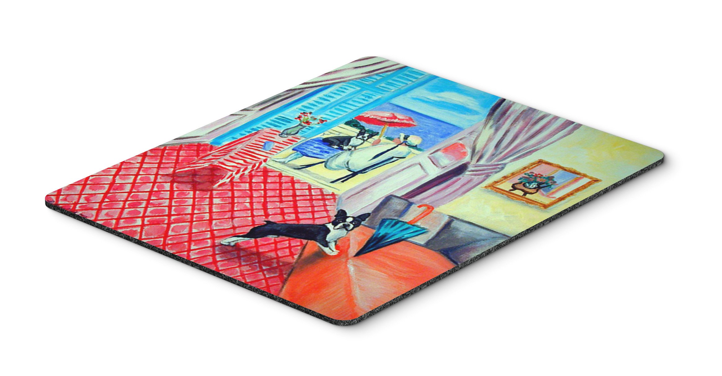 Caroline's Treasures 7120MP Boston Terrier Mouse Pad - Large Washable Non-Slip Desk Mat for Home Office, Gaming & Computer Work | Cute Dog Themed Mousepad for Laptop & PC Users | Perfect Gift for Pet Lovers