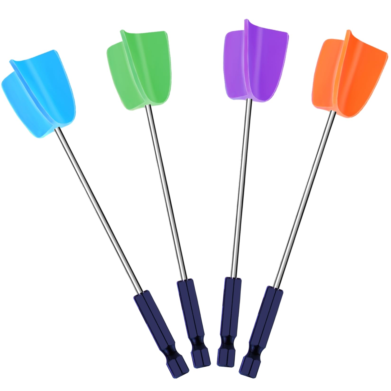 4 PCS Silicone Resin Mixer Paddles for Drill - Epoxy Mixer Attachment & Paint Stirrer - Perfect for Mixing Resin, Epoxy, Silicone Molds, Paint, and DIY Crafts - Ideal for Home Improvement, Art Projects, and Professional Use