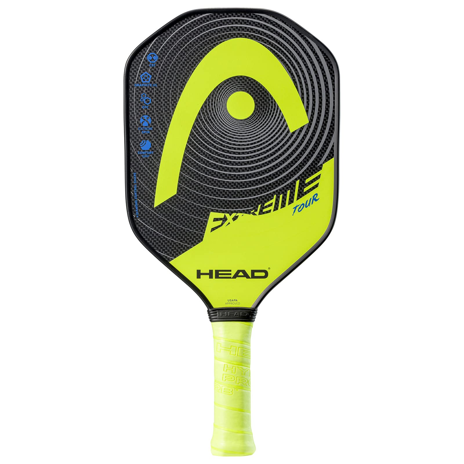 HEAD Extreme Tour Pickleball Paddle - Lightweight Carbon Fiber Paddle for Control & Power | Perfect for Tournament Play & Recreational Games