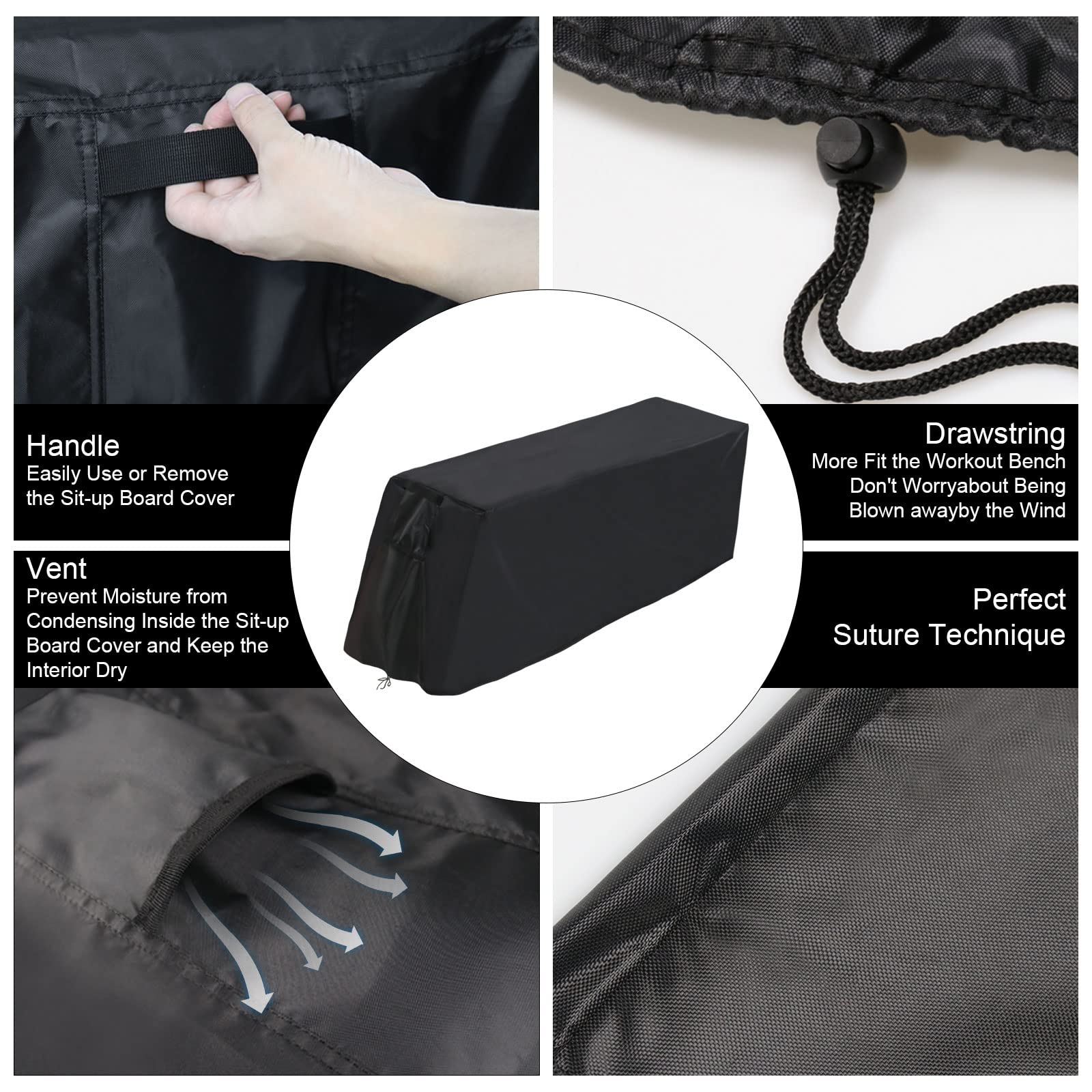 Waterproof Weight Bench Cover 55x18x16 Inch - Durable Exercise & Workout Bench Protector for Sit-Up Boards, Home Gym Equipment Protection | Ideal for Indoor & Outdoor Fitness Training