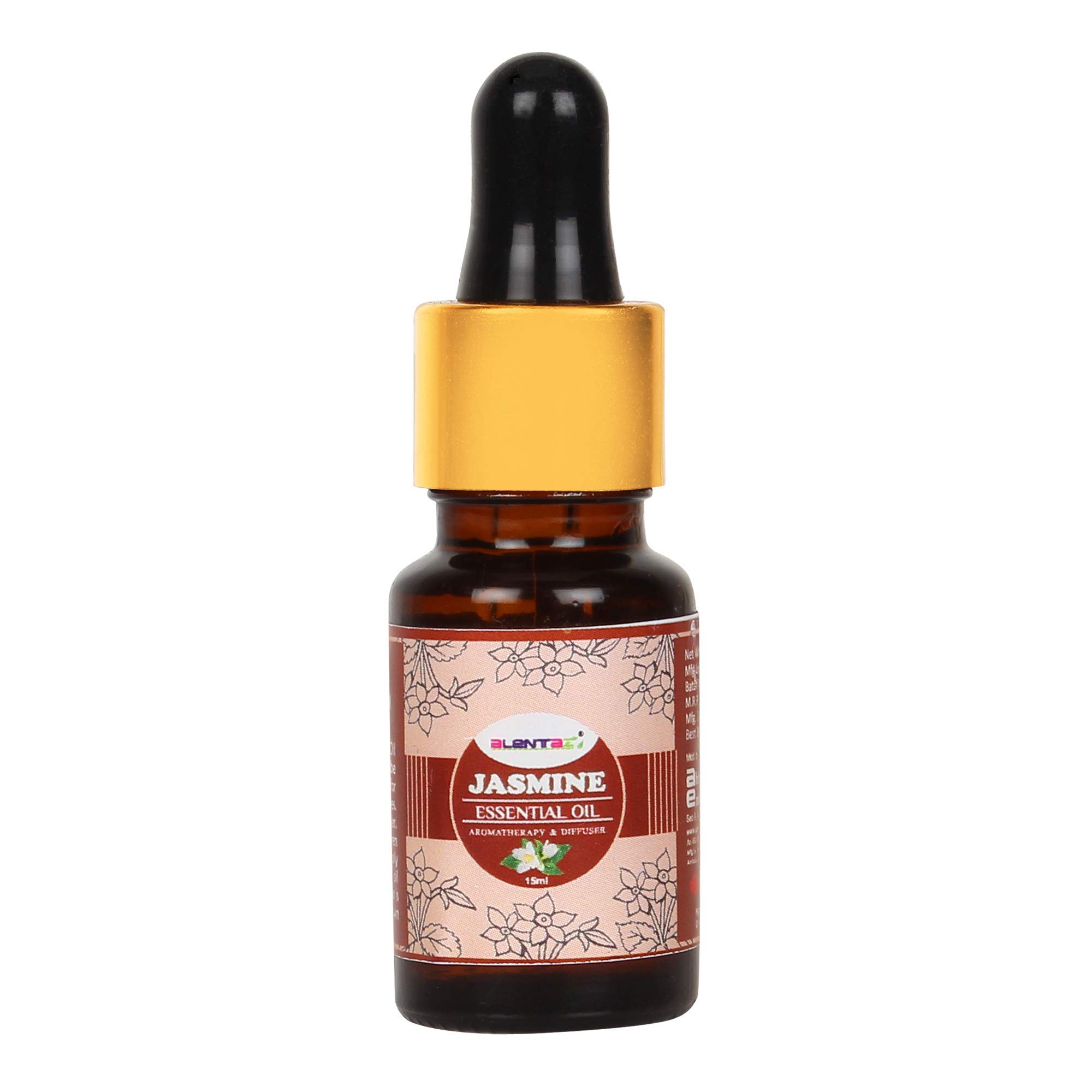 ALENTAZ Jasmine Essential Oil - 100% Pure & Natural for Healthy Skin, Face Glow & Youthful Radiance (15ml) - Perfect for Aromatherapy, Massage & DIY Beauty