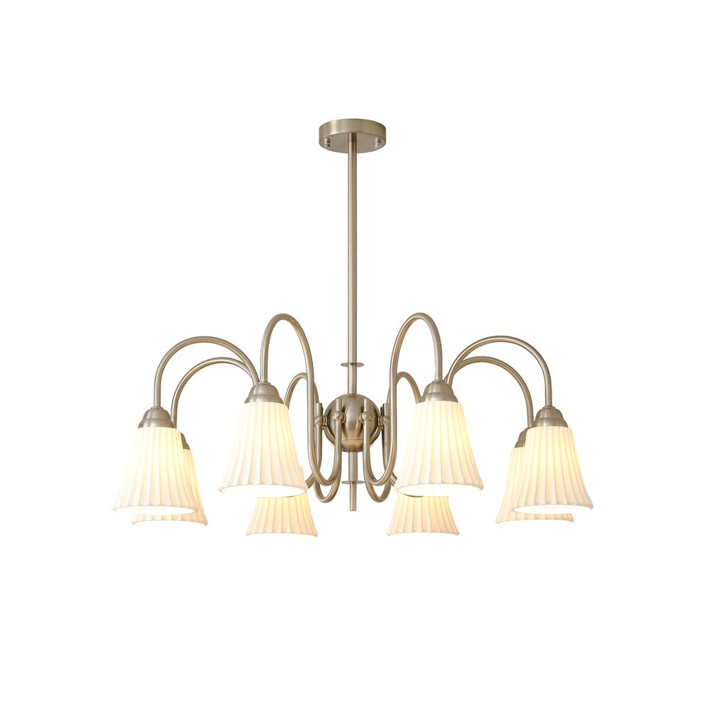 Elegant Esther Crystal Chandelier - Modern Ceiling Light Fixture for Dining Room, Living Room & Bedroom Decor | Dimmable LED Lighting for Home & Office