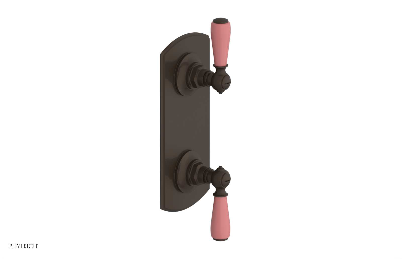 Jamestown Thermostatic Shower Valve with Volume Control & Diverter - Pink Accented Bathroom Fixture for Modern Home Renovation