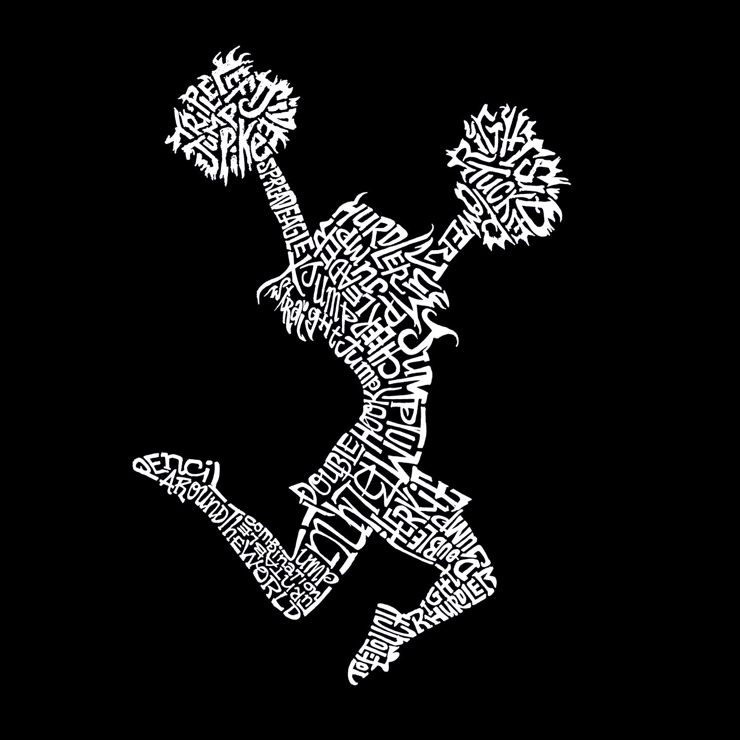 LA POP ART Girls Word Art T-Shirt - Cheer Graphic Tee for Teens | Trendy Casual Outfit for School, Sports & Everyday Wear