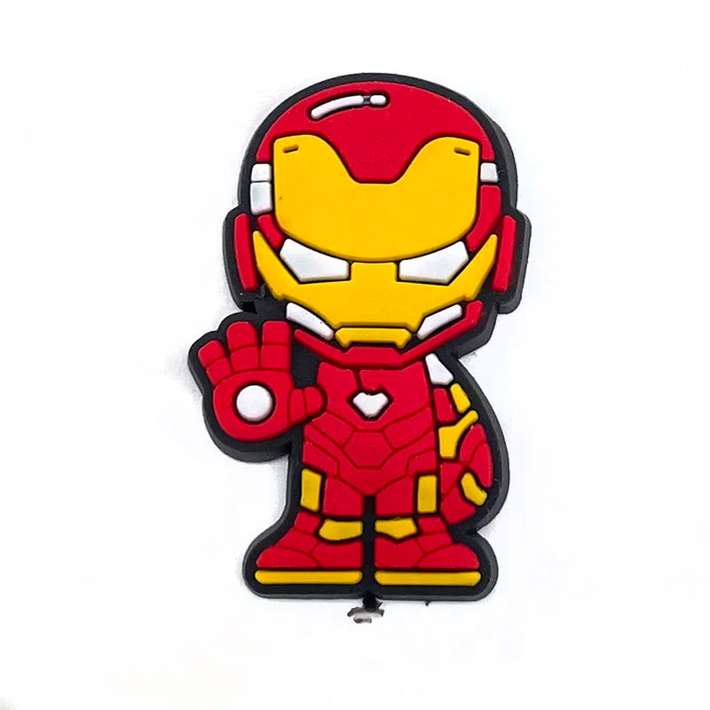 MINISO Marvel Superhero DIY Shoe Charms - Cartoon Character Accessories for Sandals & Clogs - Decorative Pins for Kids Gifts & Garden Fashion Accessories (Perfect for Birthday Presents & Cosplay Outfits)