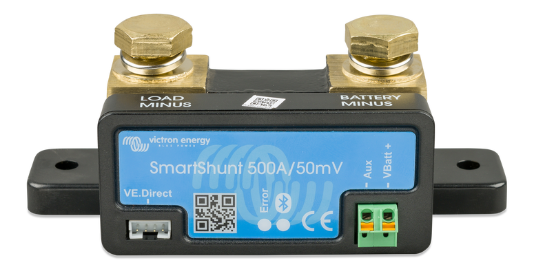 SmartShunt 500A/50mV Battery Monitor with Bluetooth - Accurate Current Voltage Tracking for RVs, Boats & Solar Power Systems | Perfect for Off-Grid Living & Marine Applications