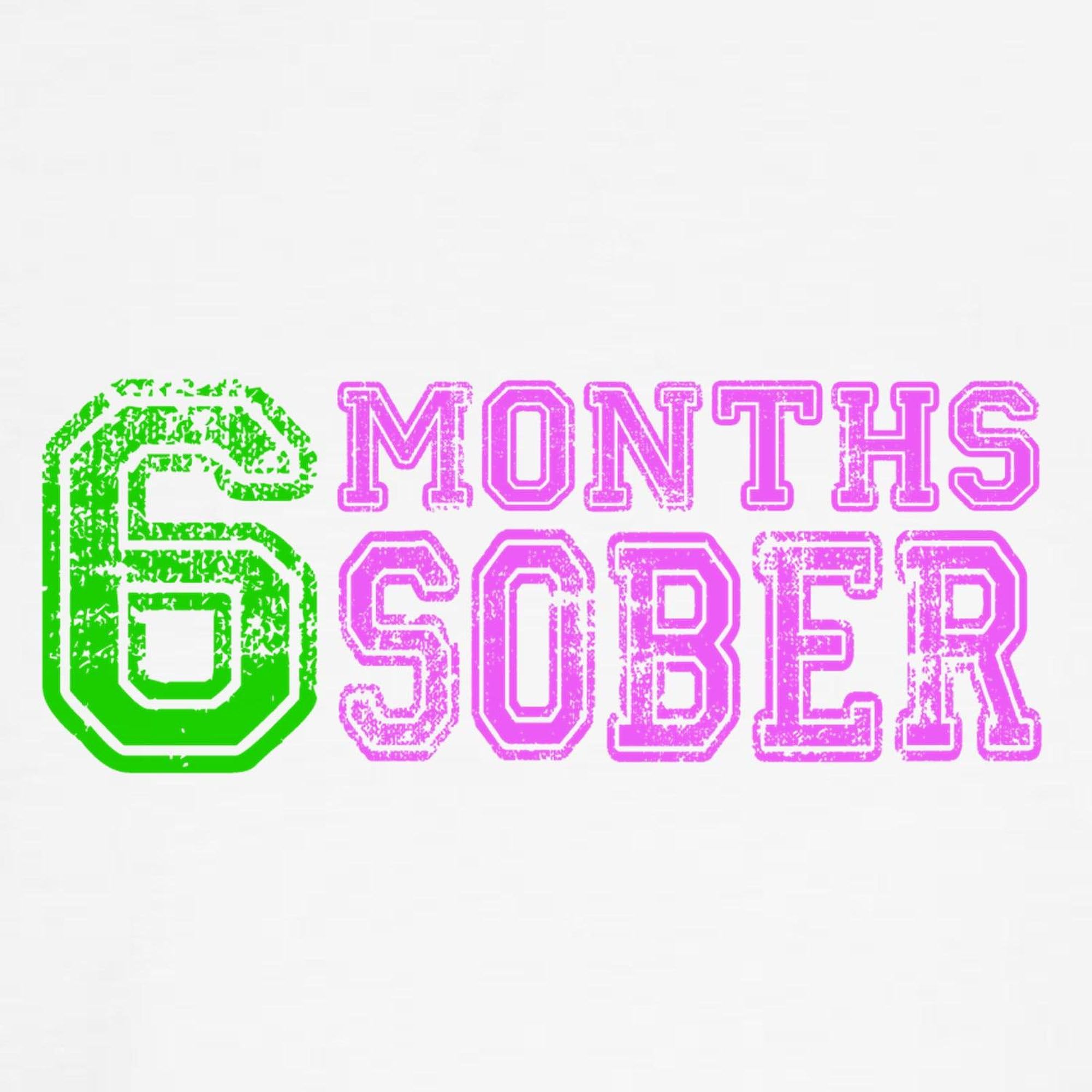 6 Months Sober Pregnancy Neon Maternity T-Shirt for Women - Ruched Side Design Maternity Tee - Perfect for Baby Showers, Gender Reveals & Pregnancy Announcements