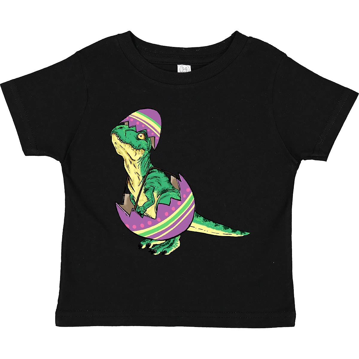 Inktastic Easter Baby T-Rex in Easter Egg Cute Dinosaur Toddler T-Shirt - Fun Holiday Outfit for Boys & Girls Easter Egg Hunt & Spring Celebrations
