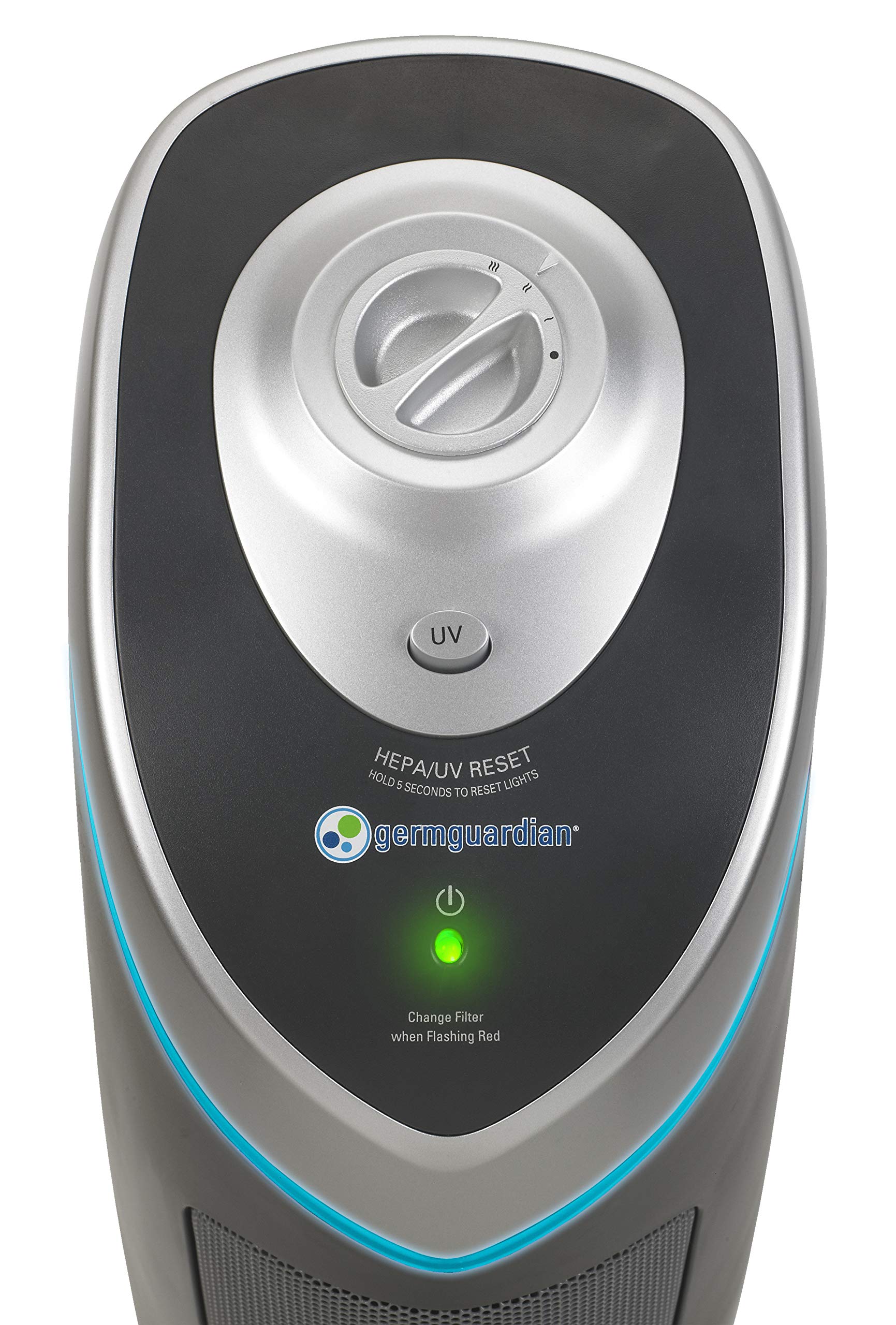 GermGuardian AC5000E 3-in-1 HEPA Air Purifier for Large Rooms up to 915 Sq Ft - UV-C Light, Odor Elimination, 28